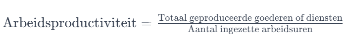 arbeidsproductiviteit-formule
