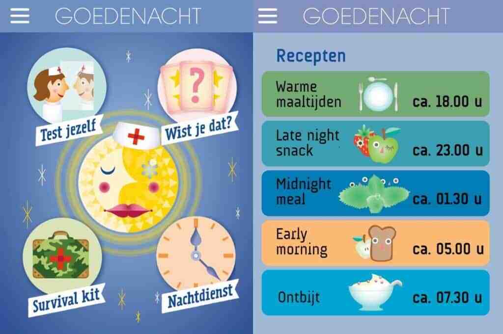 eetschema nachtdienst