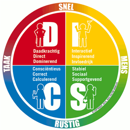Model DISC bij zelforganisatie.