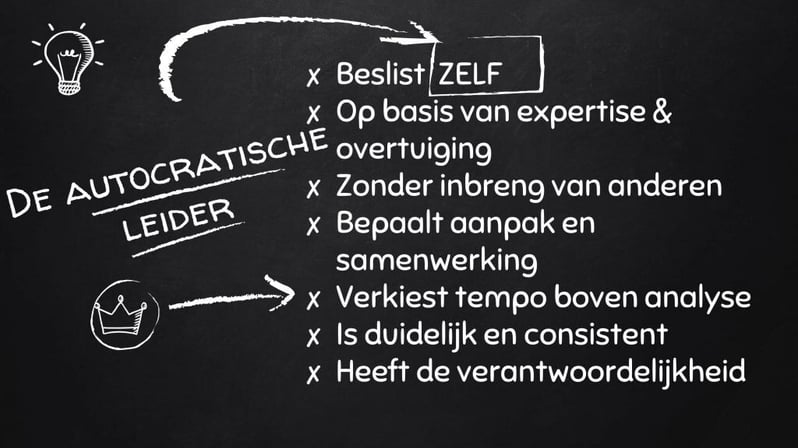 kenmerken van de autocratische leider