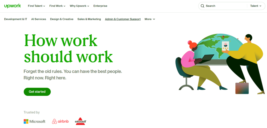 upwork screenshot zzp gezocht