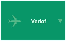 Groene afbeelding met de tekst Verlof