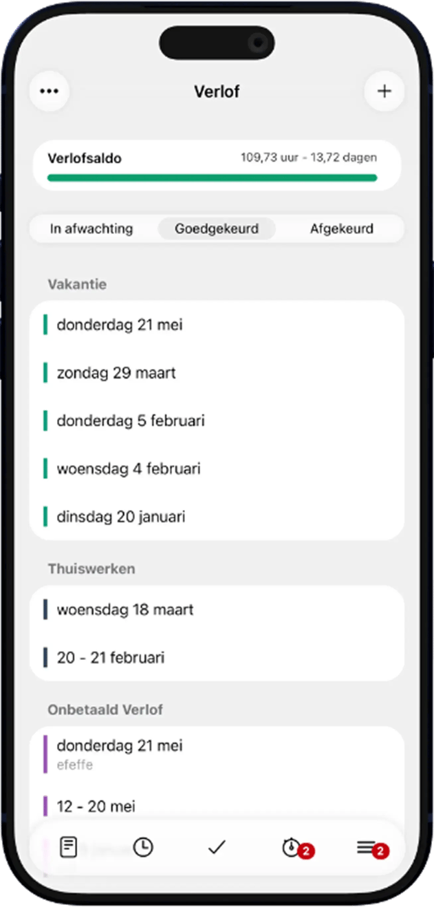 Mobiele app Verlof