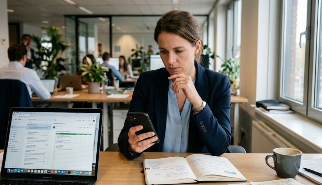 tijdens werk naar dokter