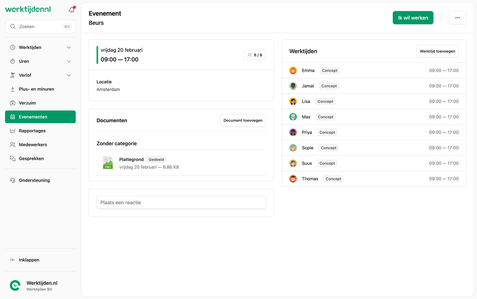 Webapp - Evenement detail