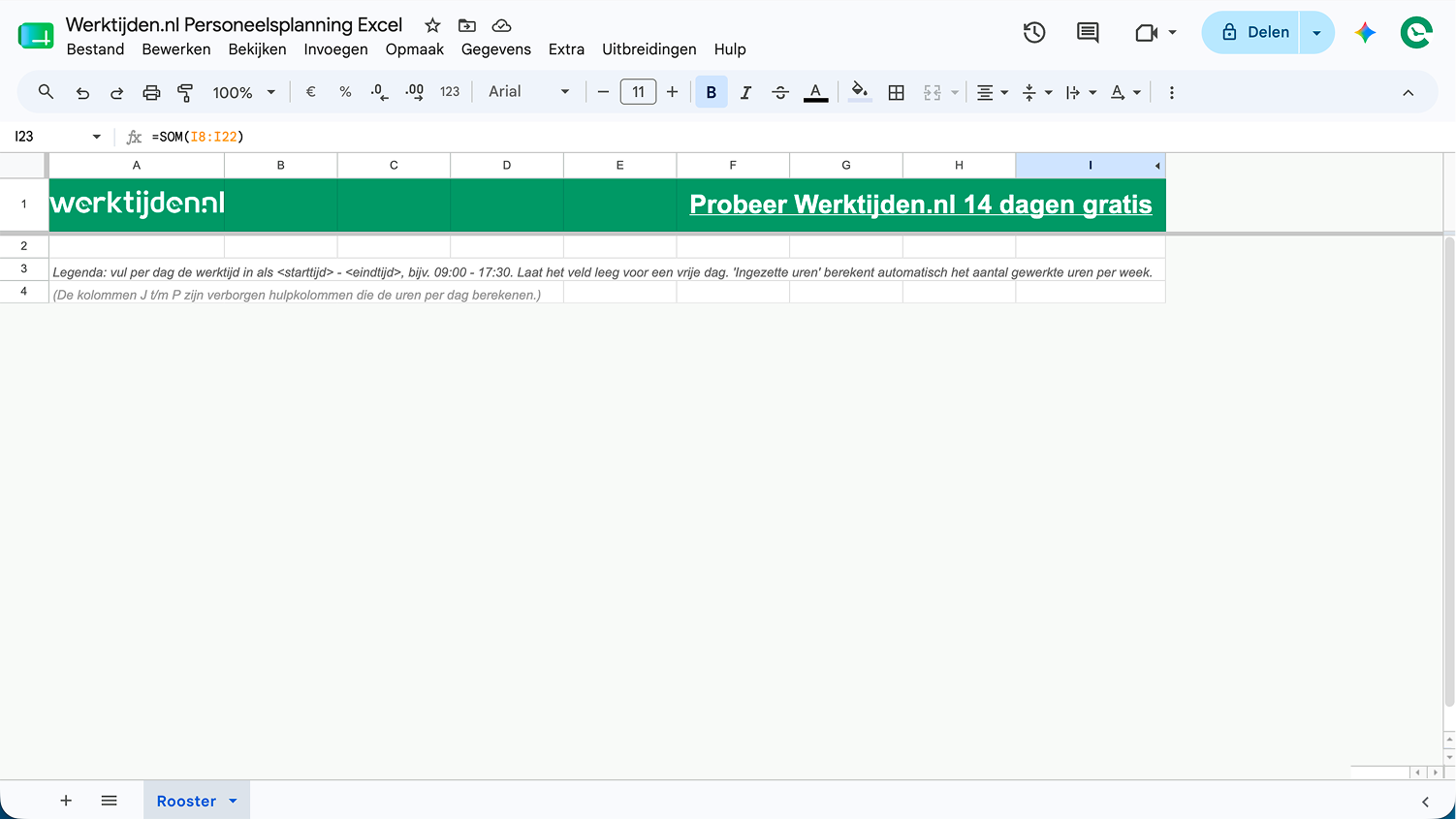 Personeelsplanning stap 1