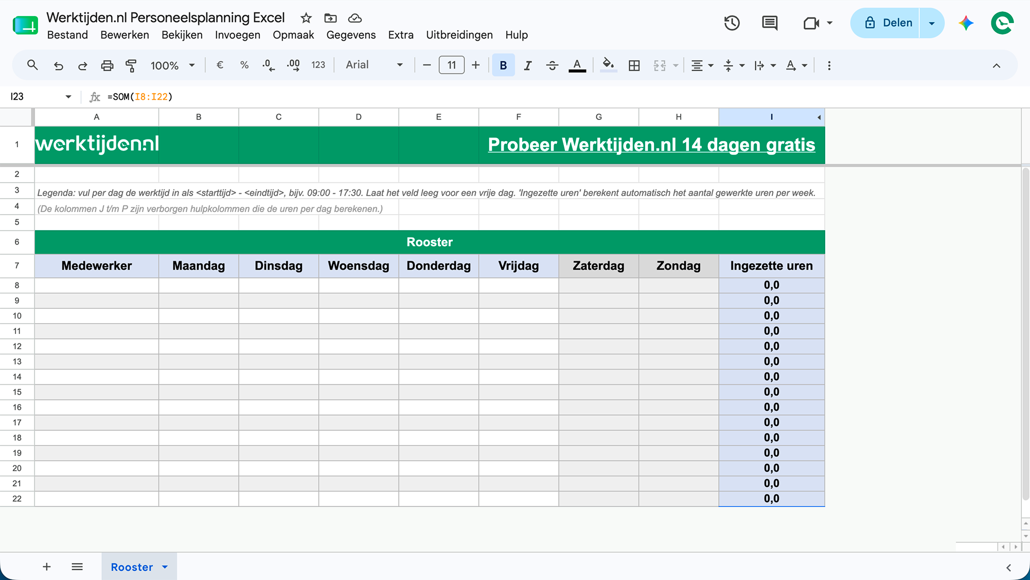 Personeelsplanning stap 2