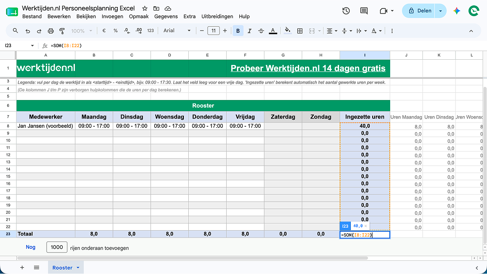 Personeelsplanning stap 5
