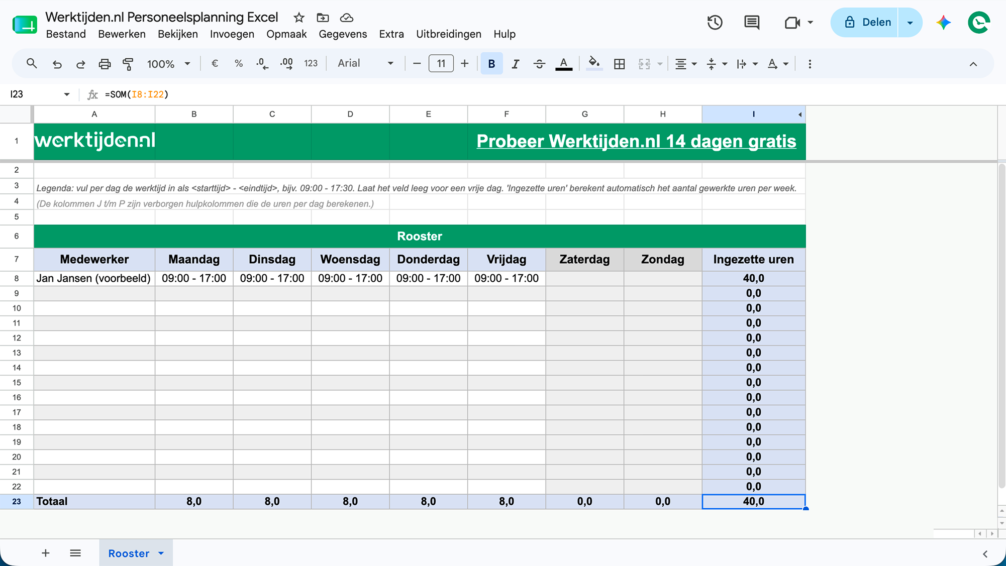Personeelsplanning stap 6