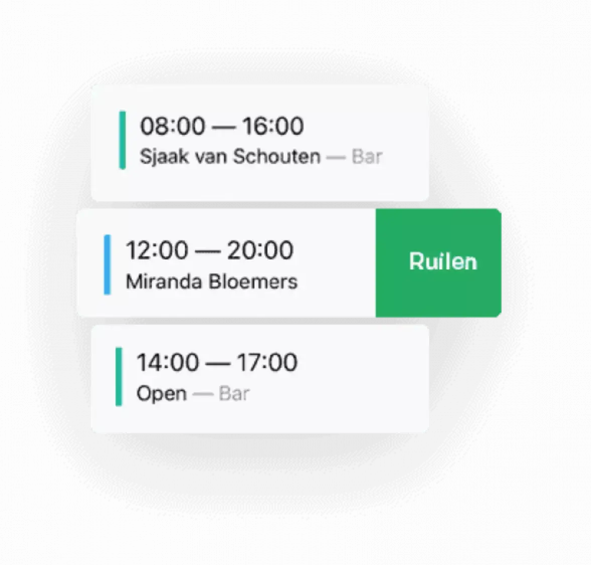 diensten ruilen