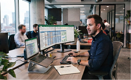 Man in office