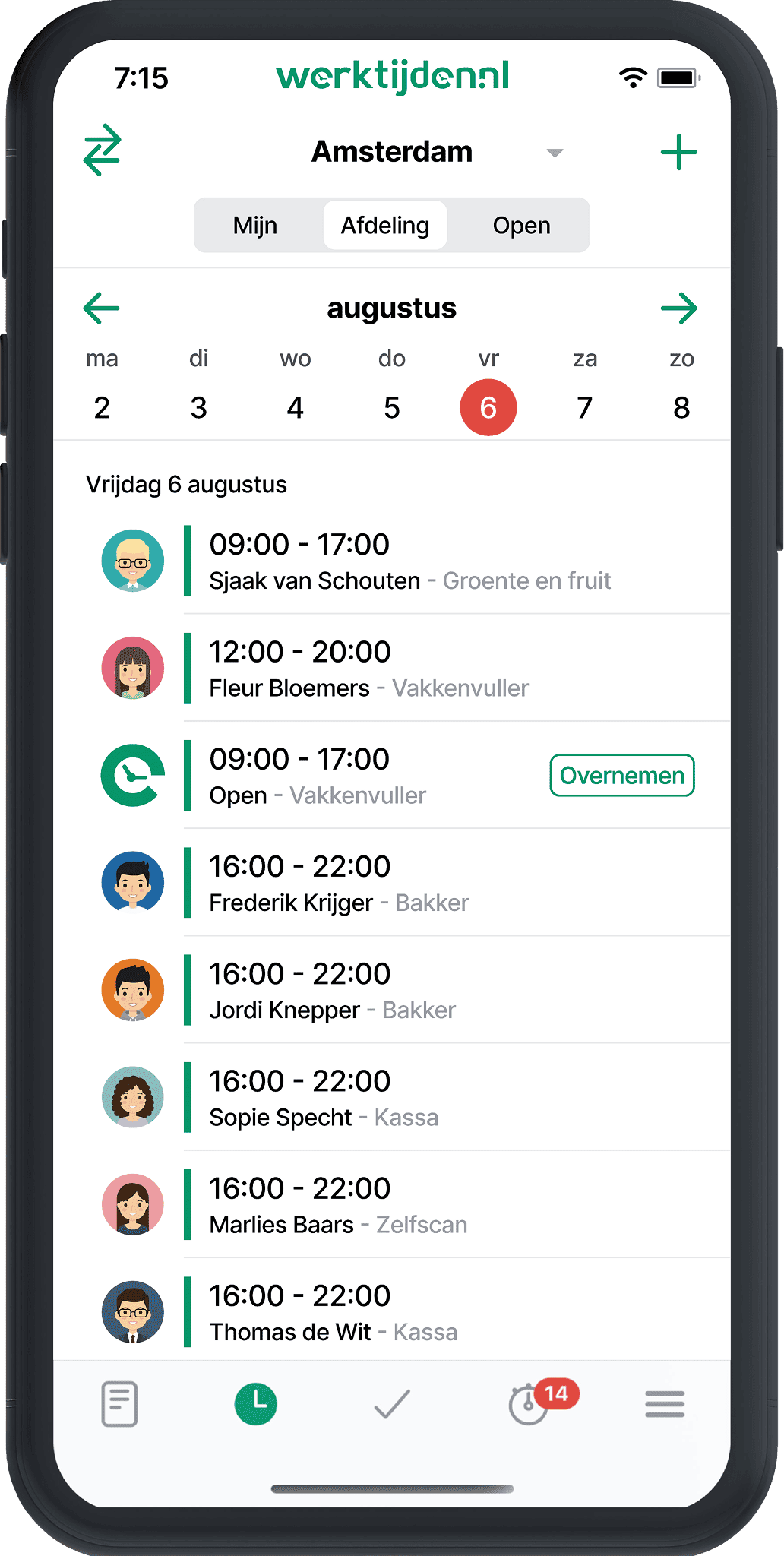 Mobiele app rooster-1