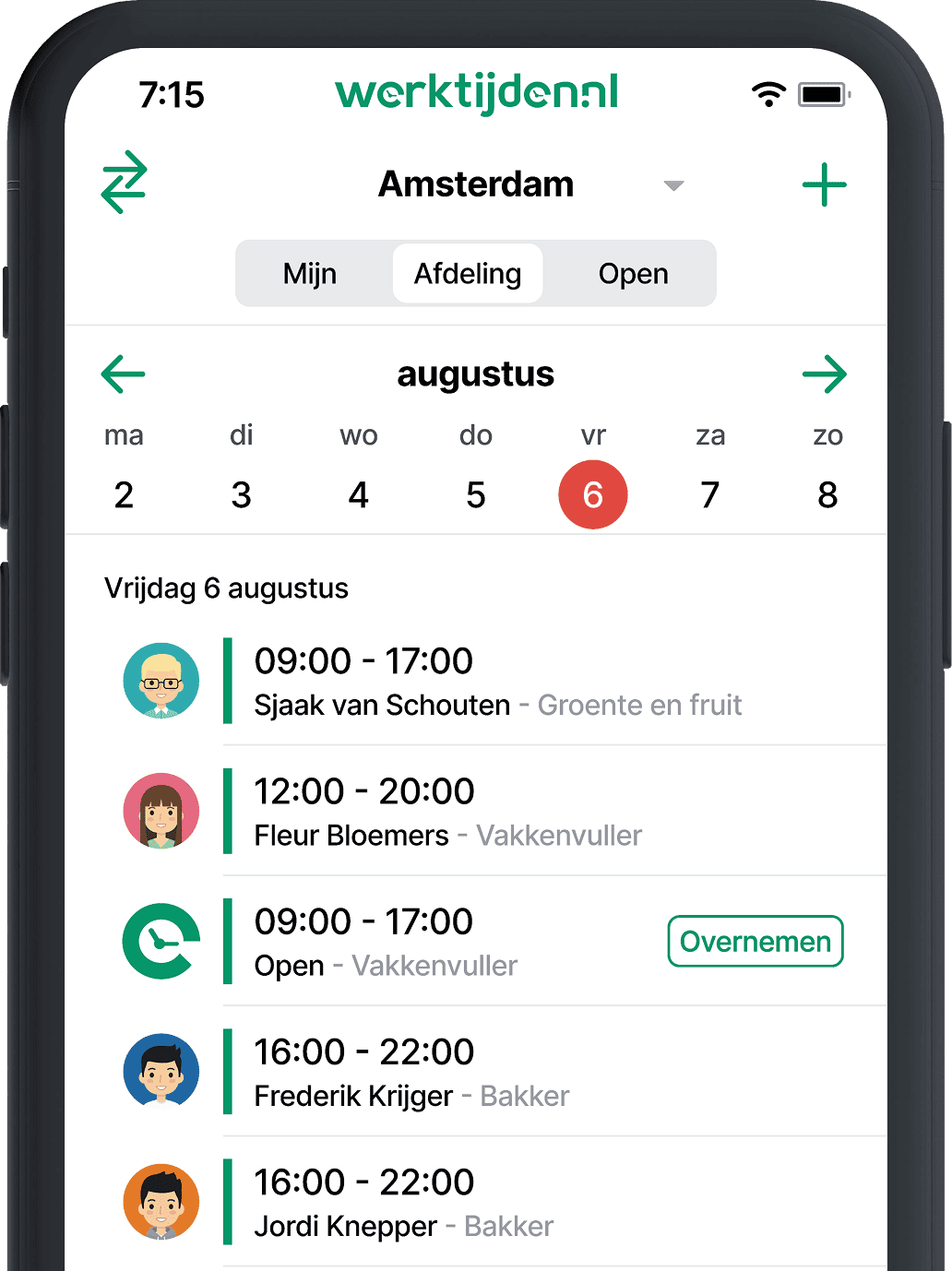 Mobiele app rooster old