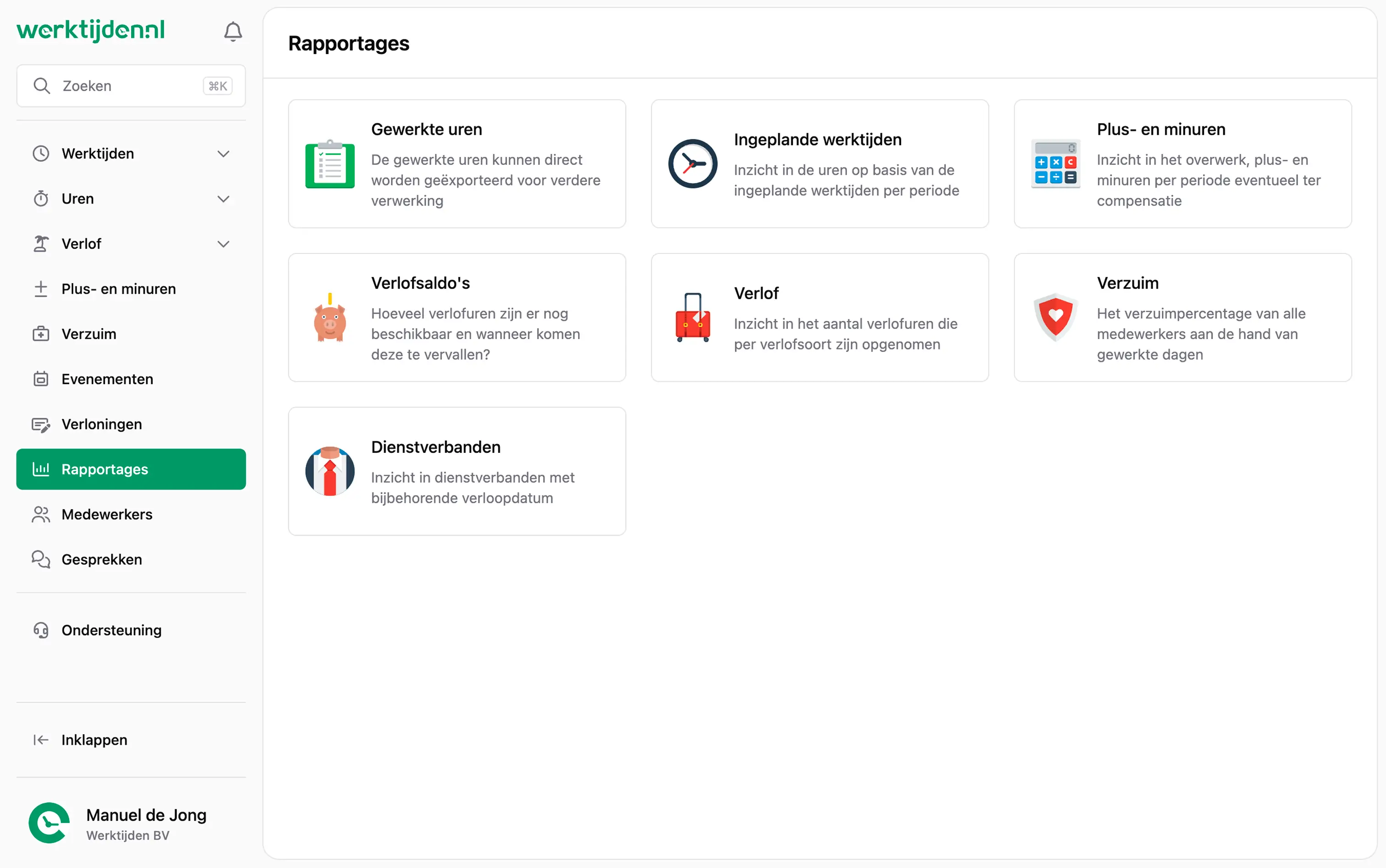 Webapp - Rapportages