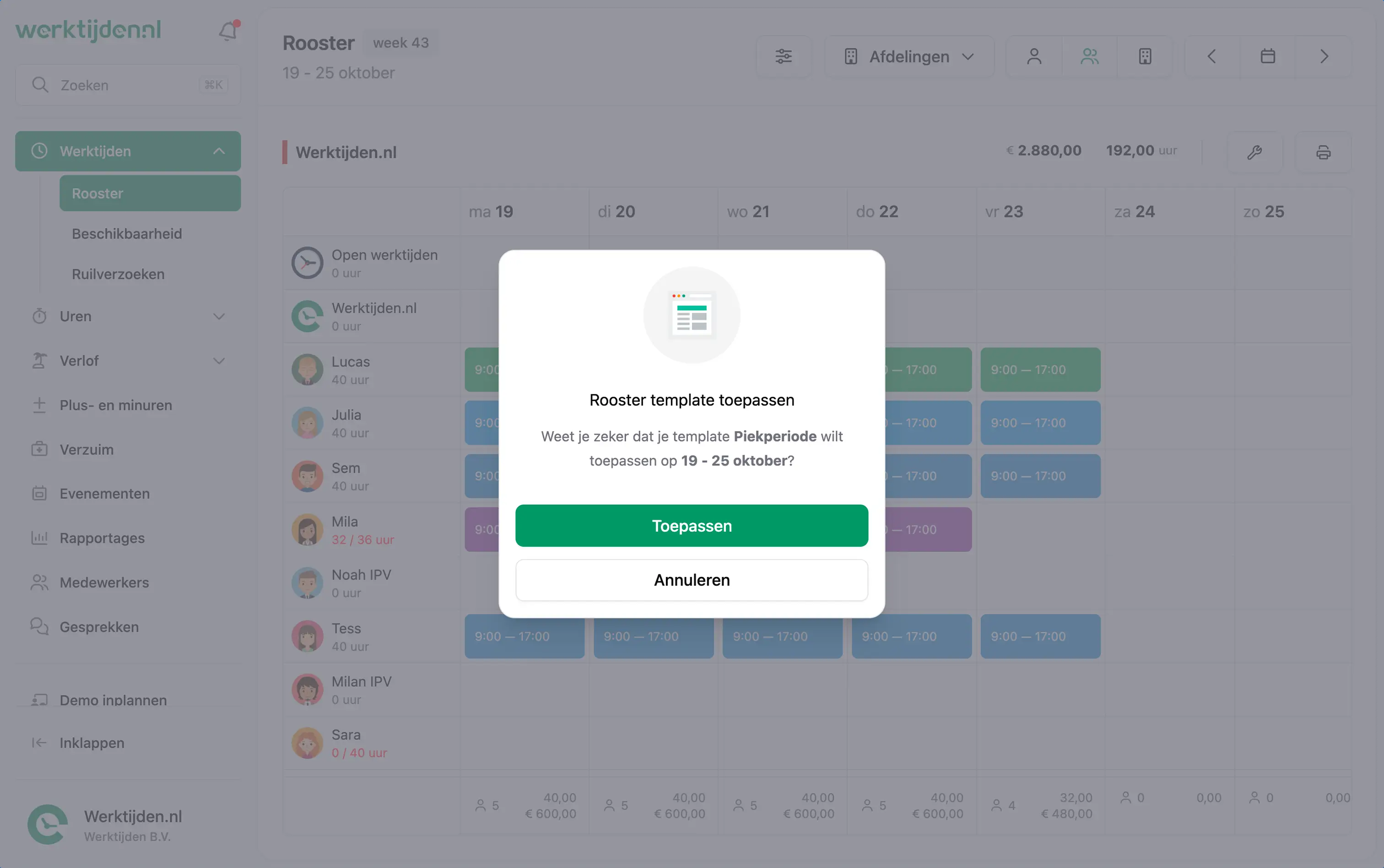 Webapp - Template toepassen