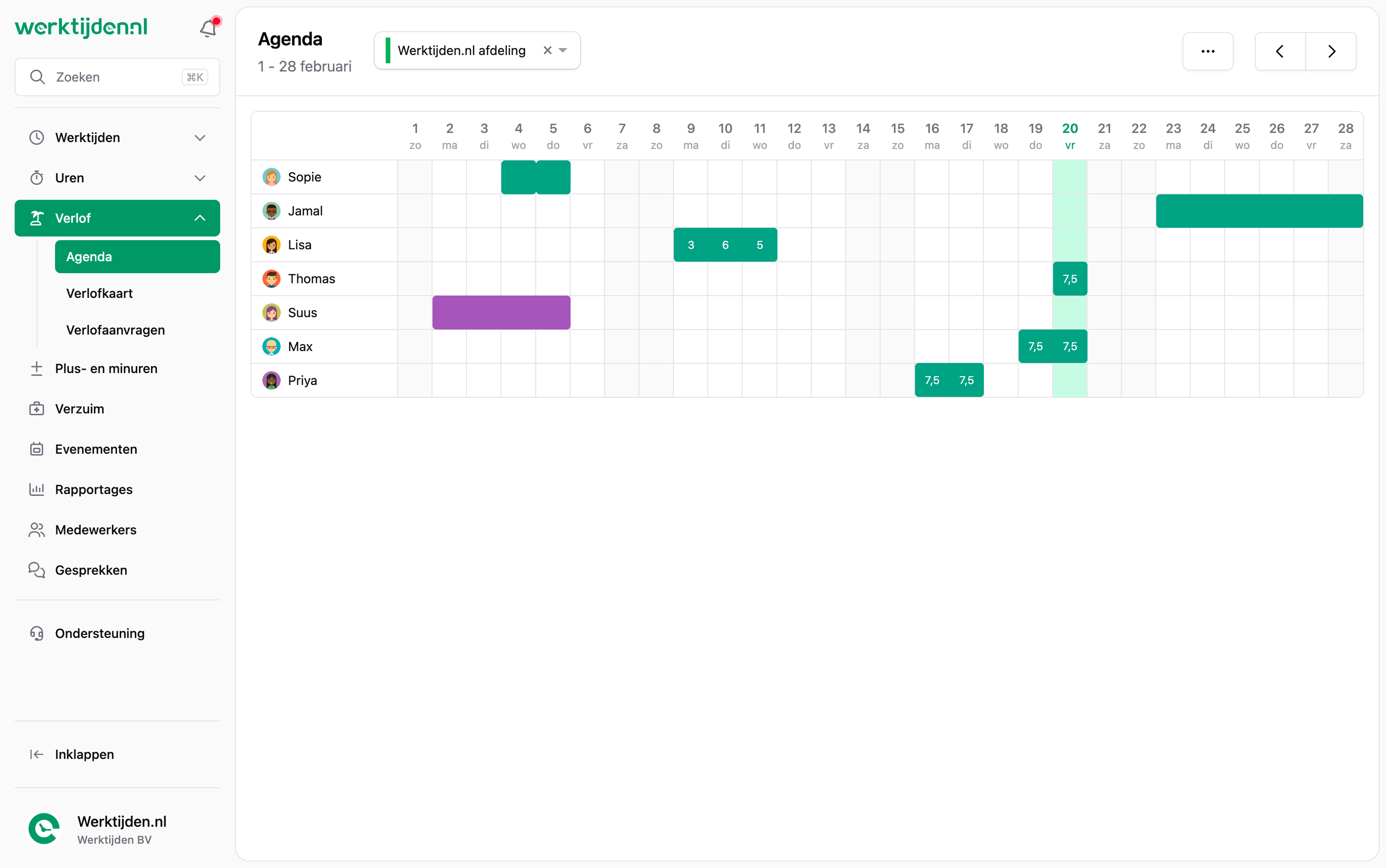Webapp - Verlofagenda